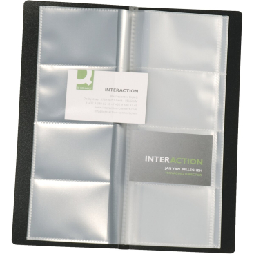 Visitenkartenbuch schwarz für 160 Karten. Visitenkartenbuch schwarz für 160 Karten. - Bild-Darstellung des Produktes 1