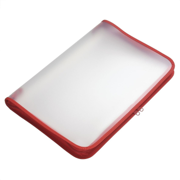 Reißverschlusstasche B4 PP farblos transluzent Zip rot Reißverschlusstasche B4 PP farblos transluzent Zip rot - Bild-Darstellung des Produktes 1