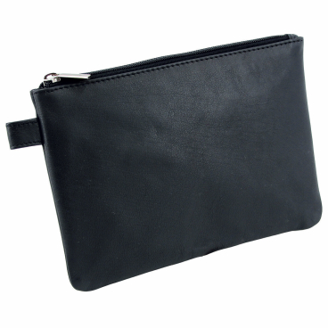 Mehrwegbeutel - 23 x 16 cm Echt Leder schwarz. Mehrwegbeutel - 23 x 16 cm Echt Leder schwarz. - Bild-Darstellung des Produktes 1