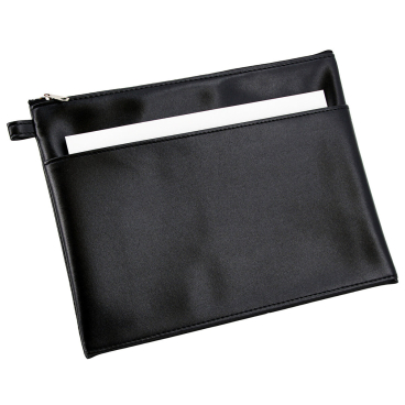 Mehrwegbeutel - 25 x 19 cm Lederimitat Vortasche schwarz. Mehrwegbeutel - 25 x 19 cm Lederimitat Vortasche schwarz. - Bild-Darstellung des Produktes 1