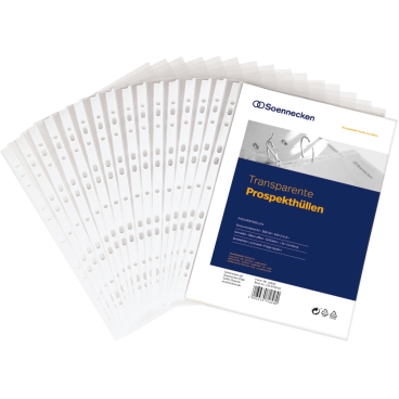 Prospekthüllen 1610 A4 PP 110my genarbt oben offen VE=50 Stück Prospekthüllen 1610 A4 PP 110my genarbt oben offen VE=50 Stück - Bild-Darstellung des Produktes 1