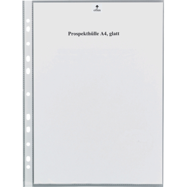 Prospekthüllen A4 60my glasklar VE=100 Stück Prospekthüllen A4 60my glasklar VE=100 Stück - Bild-Darstellung des Produktes 1