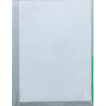 Prospekthüllen A4 PP Euro-Lochung mit Indexstreifen VE=100 Stück transparent/grün Prospekthüllen A4 PP Euro-Lochung mit Indexstreifen VE=100 Stück transparent/grün - Bild-Darstellung des Produktes 1