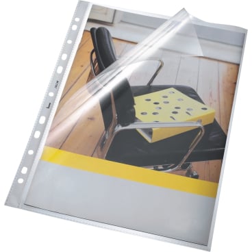 Prospekthüllen A4 100my oben und seitlich offen VE=100 Stück Prospekthüllen A4 100my oben und seitlich offen VE=100 Stück - Bild-Darstellung des Produktes 1