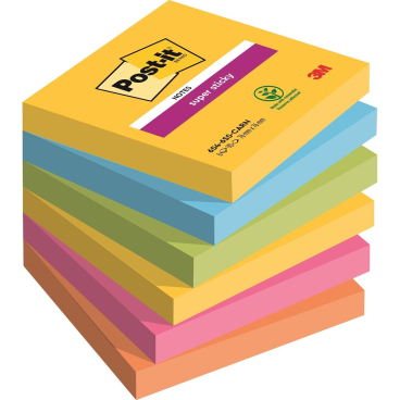 Haftnotiz Super Sticky Notes - 76 x 76 mm 6x 90 Blatt. Haftnotiz Super Sticky Notes - 76 x 76 mm 6x 90 Blatt. - Bild-Darstellung des Produktes 1