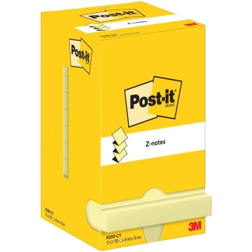 Haftnotiz Super Sticky Z-Notes 100 Blatt kanariengelb VE=12 Blöcke Haftnotiz Super Sticky Z-Notes 100 Blatt kanariengelb VE=12 Blöcke - Bild-Darstellung des Produktes 1