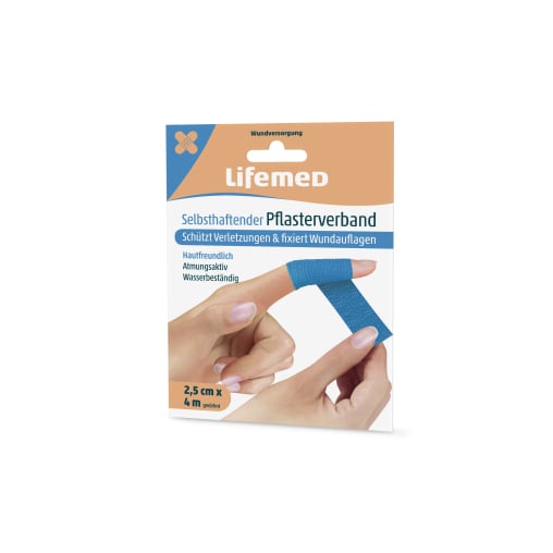Lifemed® Selbsthaftender Pflasterverband, 4 m x 2,5 cm