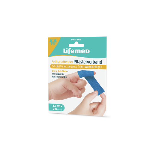 Lifemed® Selbsthaftender Pflasterverband, 4 m x 2,5 cm