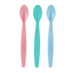 reer GmbH reer MagicSpoon Wärmesensorlöffel, bunt, Wärmelöffel warnt durch Verfärben vor zu heißer Nahrung, 1 Set = 3 Löffel 23012