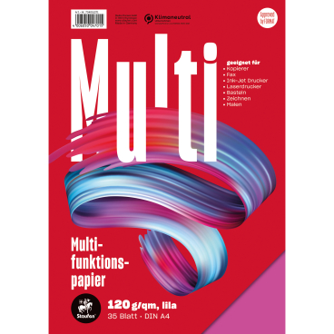 Multifunktionspapier A4 120g/qm VE=35 Blatt lila Multifunktionspapier A4 120g/qm VE=35 Blatt lila - Bild-Darstellung des Produktes 1