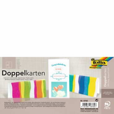 Briefkarte - DL hoch 190 g/qm weiß doppelt 25 Stück. Briefkarte - DL hoch 190 g/qm weiß doppelt 25 Stück. - Bild-Darstellung des Produktes 1