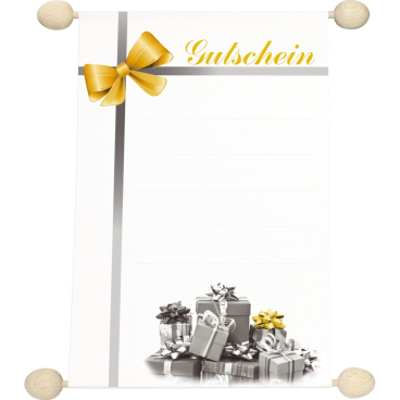 Gutschein Idee & Stil -Gutschein- neutral mit Schleife DIN A5. Gutschein Idee & Stil -Gutschein- neutral mit Schleife DIN A5. - Bild-Darstellung des Produktes 1