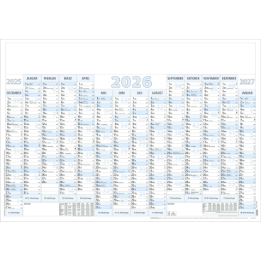 Plakatkalender 915 100x70cm 14 Monate blau 2026 VE=5 Stück Plakatkalender 915 100x70cm 14 Monate blau 2026 VE=5 Stück - Bild-Darstellung des Produktes 1