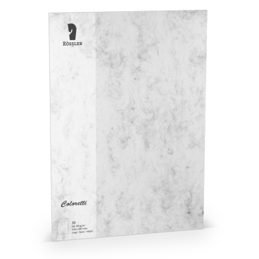 Coloretti Briefbogen - A4 80g 10 Blatt grau marmora. Coloretti Briefbogen - A4 80g 10 Blatt grau marmora. - Bild-Darstellung des Produktes 1