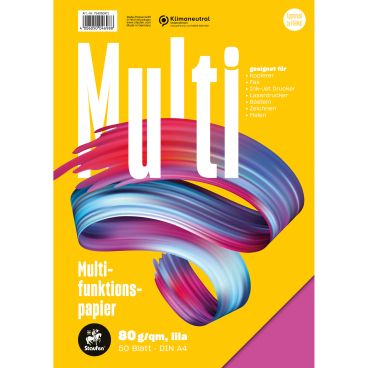 Multifunktionspapier A4 80g/qm VE=50 Blatt lila Multifunktionspapier A4 80g/qm VE=50 Blatt lila - Bild-Darstellung des Produktes 1