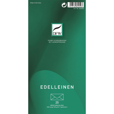 Briefumschlag Edelleinen - DIN lang gefüttert 80 g/am 25 Stück. Briefumschlag Edelleinen - DIN lang gefüttert 80 g/am 25 Stück. - Bild-Darstellung des Produktes 1