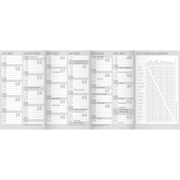 Taschenkalender 8,7x15,3 cm 2 Monate/Seite 2027 Taschenkalender 8,7x15,3 cm 2 Monate/Seite 2027 - Bild-Darstellung des Produktes 1