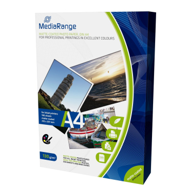 DIN A4 Fotopapier für Tintenstrahldrucker matt 130g 100 Blatt. DIN A4 Fotopapier für Tintenstrahldrucker matt 130g 100 Blatt. - Bild-Darstellung des Produktes 1