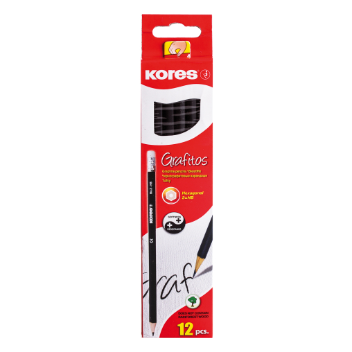Kores Grafitos Bleistifte mit Radierer