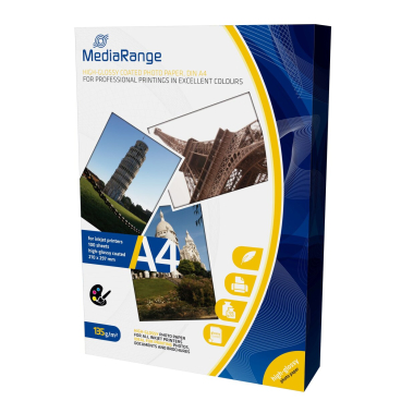DIN A4 Fotopapier für Tintenstrahldrucker hochglänzend 135g 100 Blatt. DIN A4 Fotopapier für Tintenstrahldrucker hochglänzend 135g 100 Blatt. - Bild-Darstellung des Produktes 1