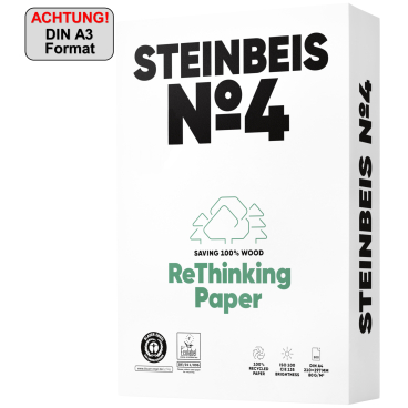 Steinbeis Kopierpapier No.4 ISO 100 K1701666080 B A3 500 Blatt Steinbeis Kopierpapier No.4 ISO 100 K1701666080 B A3 500 Blatt - Bild-Darstellung des Produktes 1