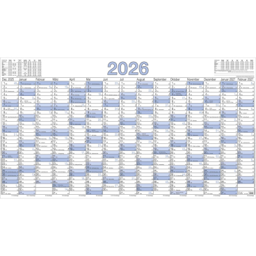 Plakatkalender 917 140x77cm 15 Monate gerollt VE=5 Stück 2026 Plakatkalender 917 140x77cm 15 Monate gerollt VE=5 Stück 2026 - Bild-Darstellung des Produktes 1