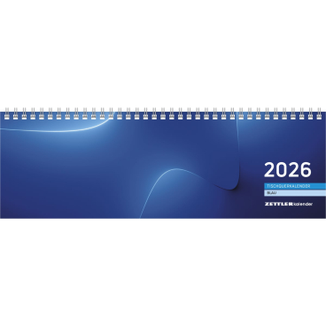 Tischquerkalender 176 32x10,5cm 1 Woche/2 Seiten blau 2026 Tischquerkalender 176 32x10,5cm 1 Woche/2 Seiten blau 2026 - Bild-Darstellung des Produktes 1