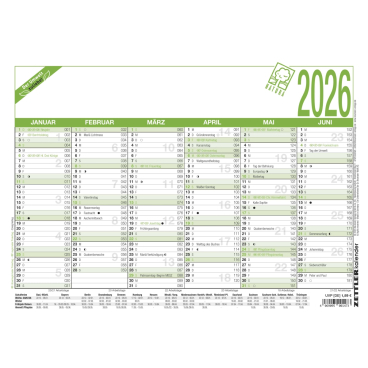 Arbeitstagekalender 907 A4 29,7x21cm Recycling 2026 Arbeitstagekalender 907 A4 29,7x21cm Recycling 2026 - Bild-Darstellung des Produktes 1