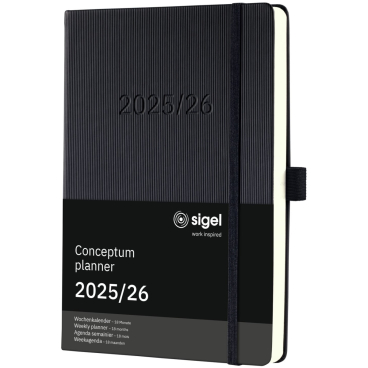 Wochenkalender Conceptum ca. A5 18 Monate Hardcover schwarz 2025/2026 Wochenkalender Conceptum ca. A5 18 Monate Hardcover schwarz 2025/2026 - Bild-Darstellung des Produktes 1