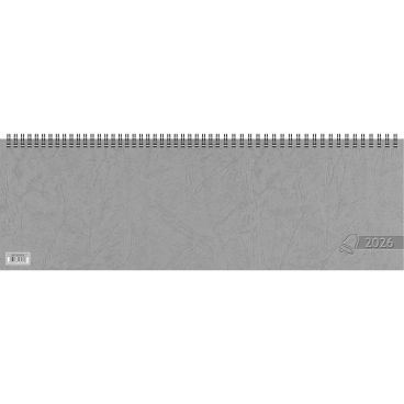 Querkalender 42x13,7cm 1 Woche/2 Seiten grau Kalendarium 2026 Querkalender 42x13,7cm 1 Woche/2 Seiten grau Kalendarium 2026 - Bild-Darstellung des Produktes 1