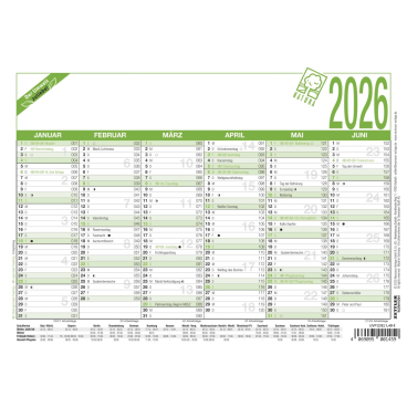Arbeitstagekalender 904 A5 21x14,8cm Recycling 2026 Arbeitstagekalender 904 A5 21x14,8cm Recycling 2026 - Bild-Darstellung des Produktes 1