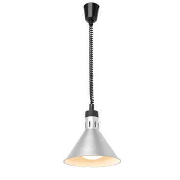 KBS Infrarot Heizlampe Silber eloxiert inkLiter Leuchtmittel Silber | Konischer Korpus - Bild-Darstellung des Produktes 1