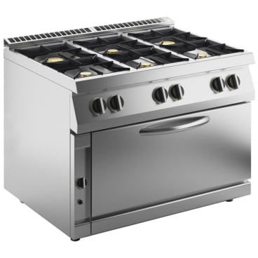 KBS Gas Herd mit 6 Brennern 46 kW mit Jumbo Gas-Ofen 46 kW mit Jumbo Gas-Ofen - Bild-Darstellung des Produktes 1