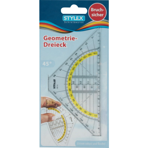 STYLEX® Geometriedreieck, biegsam, 45°