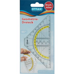 STYLEX® Geometriedreieck, biegsam, 45°