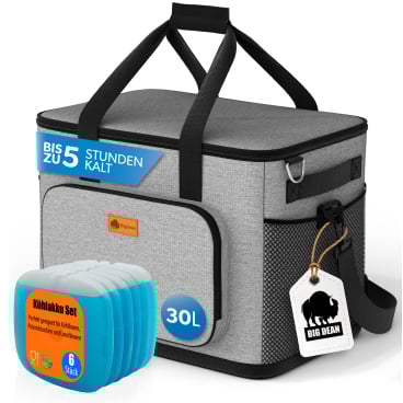 BigDean Kühltasche groß 30L + 6 Mini Kühlakkus Kühltasche groß 30L + 6 Mini Kühlakkus - Bild-Darstellung des Produktes 1