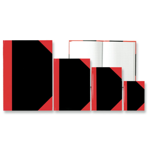 STYLEX® Kladde, schwarz/rot, kariert