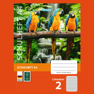 STYLEX® Schulheft, A4 1 Packung = 25 Stück, Lineatur 2 - Bild-Darstellung des Produktes 1