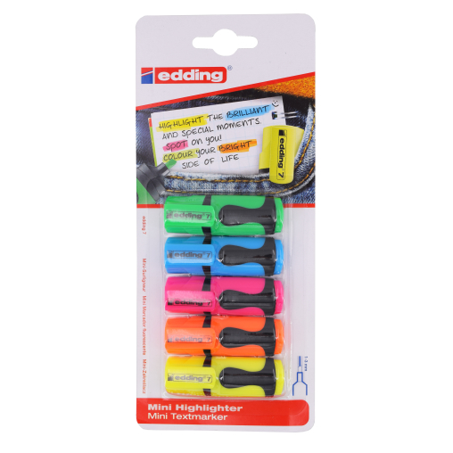 edding® 7 Mini Highlighter Textmarker, bunt