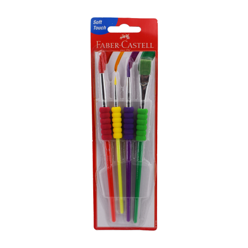 Faber-Castell Pinsel-Set mit Softgriffzone, 4-teilig