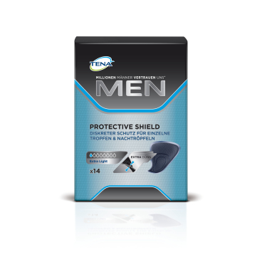 TENA Men Protective Shield Inkontinenzeinlagen, 1 Karton = 3 x 14 Stück