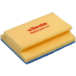 Vileda GmbH Vileda Bäderputzer Soft Reinigungsschwamm, Sanft abrasiver Putzschwamm für eine schonende Reinigung, 1 Stück, 13 x 16,5 cm, Größe 2