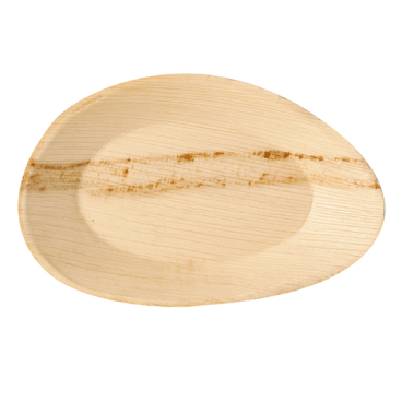 Papstar Pure Teller Palmblatt, oval 1 Packung = 25 Stück, 26 x 17 x 2,5 cm - Bild-Darstellung des Produktes 1
