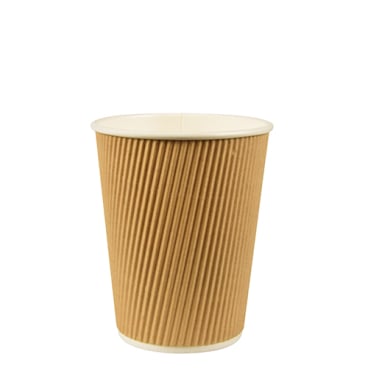 Papstar Pure Ripple Wall Trinkbecher, Pappe 1 Packung = 25 Stück, 200 ml - Bild-Darstellung des Produktes 1