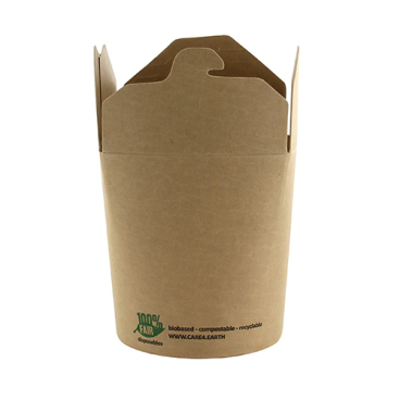 Papstar Pure „100% Fair“ Snackboxen aus Pappe, eckig 1 Packung = 25 Stück, 470 ml - Bild-Darstellung des Produktes 1