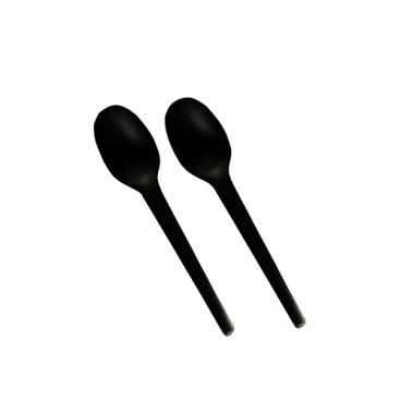 Papstar Pure Kaffeelöffel aus C-PLA, schwarz 1 Packung = 100 Stück - Bild-Darstellung des Produktes 1