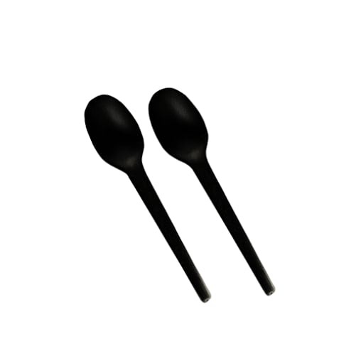 Papstar Pure Kaffeelöffel aus C-PLA, schwarz