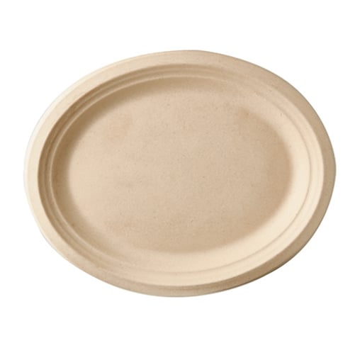 Papstar Pure Teller Zuckerrohr, oval