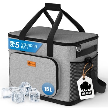 BigDean 15L Kühltasche klein faltbar bis zu 5h kühl Thermotasche isolierte Kühlbox Kühltasche klein - Bild-Darstellung des Produktes 1