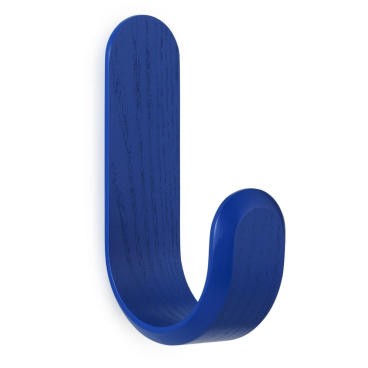 Normann Copenhagen Curve Wandhaken, Formholz, 4er-Set, klassische Wandhaken in großer Farbauswahl, einfache Montage. Blue - Bild-Darstellung des Produktes 1